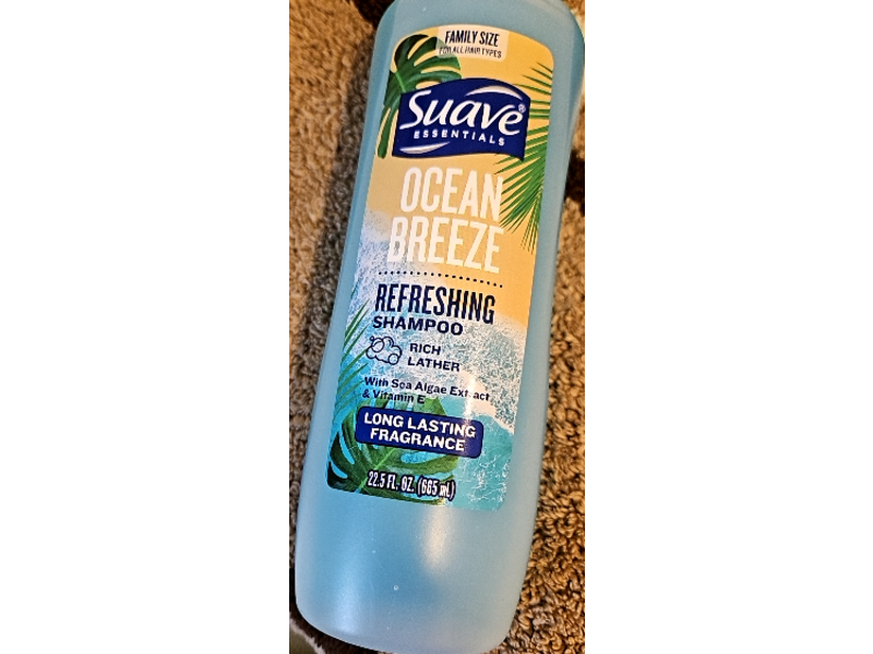 Suave Refreshing Shampoo, Ocean Breeze, 22.5 fl oz/665 mL, 4 Count