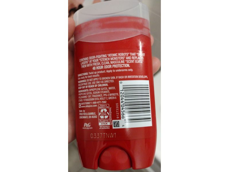 Old Spice Pure Sport Deodorant, High Endurance, 2.4 oz/68 g, Pack Of 2