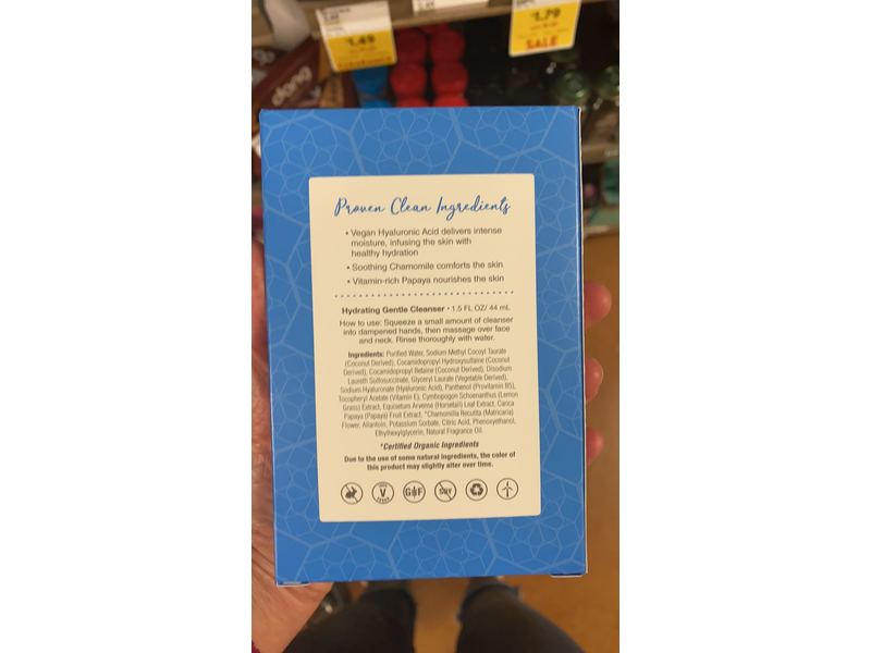 Derma E Hydrating Gentle Cleanser, 1.5 fl oz/44 mL