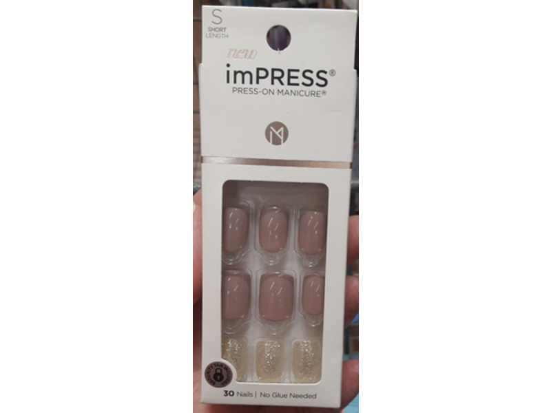 Kiss Impress Press-On-Manicure, One More Chance, Short Length, 30 Count, Pack Of 2