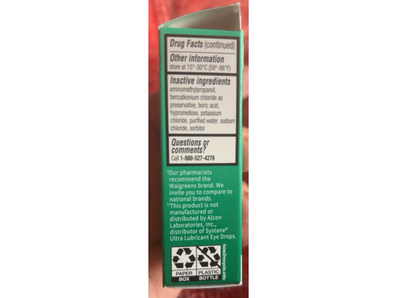 Walgreens Lubricant Eye Drops