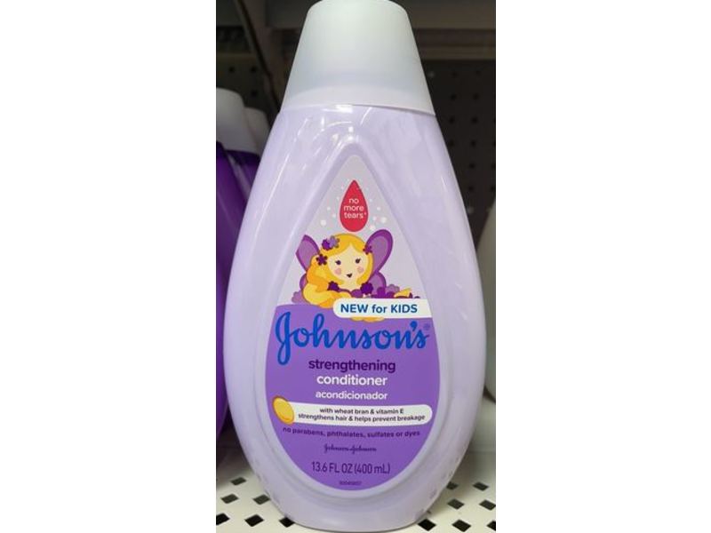 Johnson's Strengthening Conditioner, Wheat Bran & Vitamin E, 13.6 fl oz/400 mL