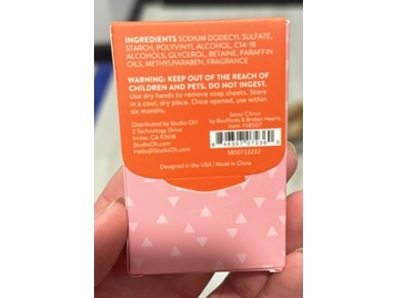 Studio Oh! Soap Sheets, Sassy Citrus, 100 Count