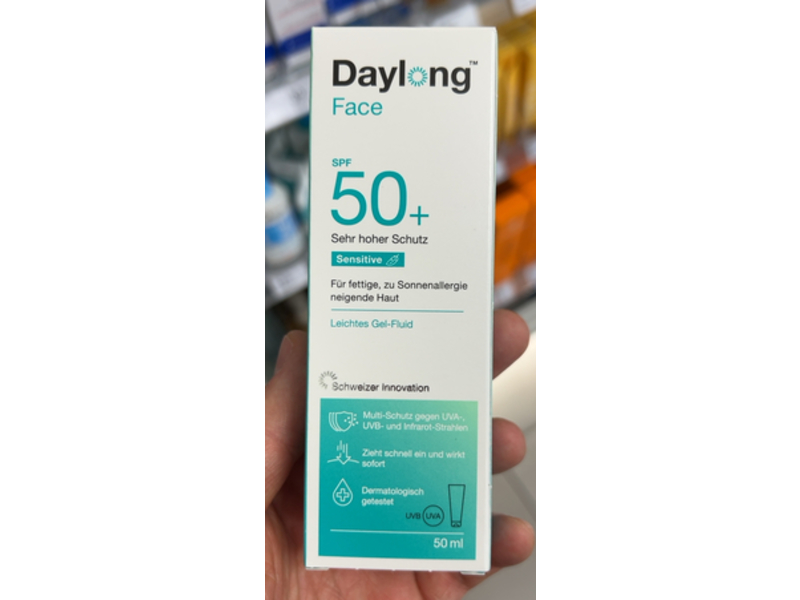 Daylong Sensitive Face Gel - Fluid, SPF 50+, 50 mL