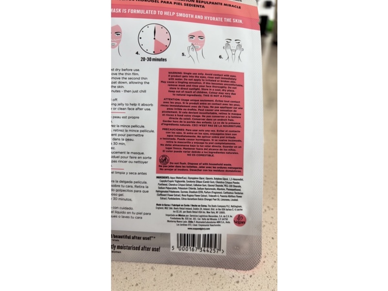 Soap & Glory Speed Plump Rogel Sheet Mask, 0.88 oz/25 g