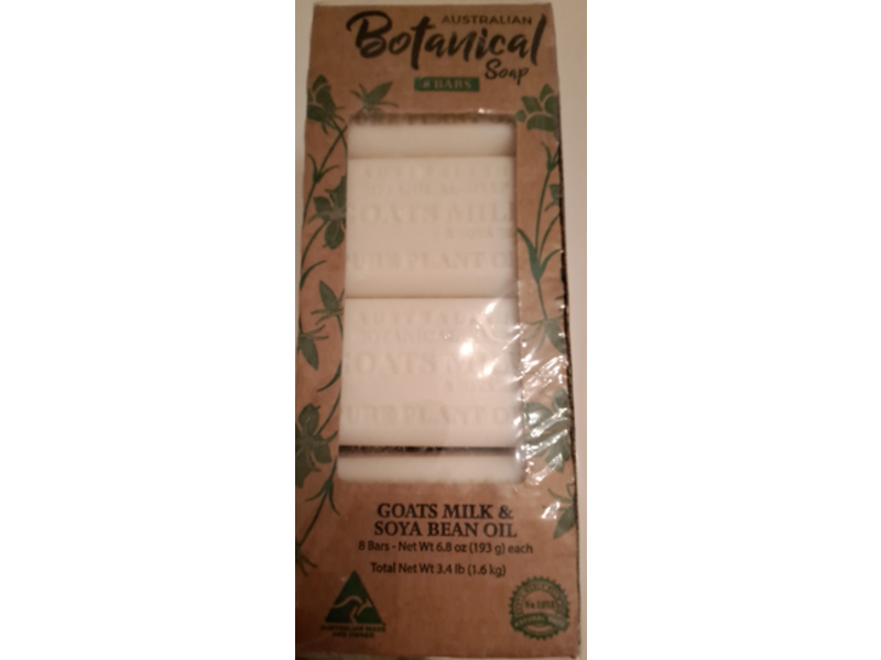 Australian Botanical Soap, Goat Milk Soyabean Oil, 6.8 oz/193 g, 4 Count