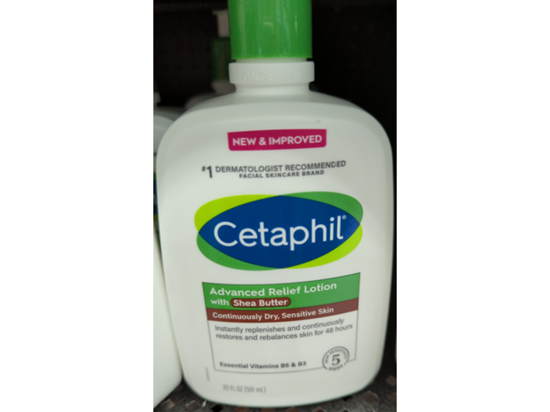 Cetaphil Advanced Relief Lotion With Shea Butter, Sensitive Skin, 20 fl oz/591 mL