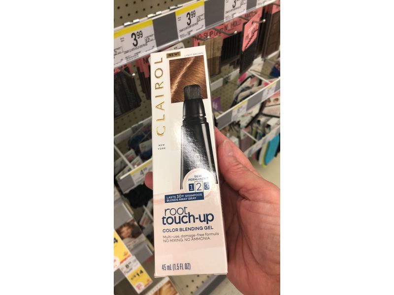 Clairol Root Touch-Up Semi Permanent Color Blending Gel, Light Brown, 1.5 fl oz/45 mL.
