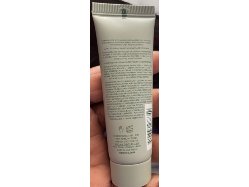 Origins Moisturizing Hand Cream, Peace Of Mind, 1 fl oz/30 mL