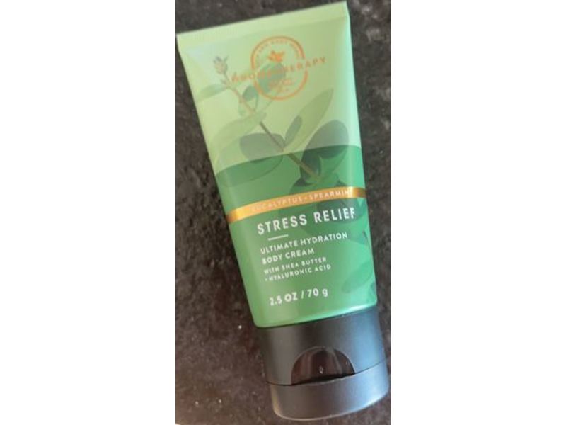 Bath & Body Works Aromatherapy Stress Relief Ultimate Hydration Body Cream, Eucalyptus + Spearmint, 2.5 oz/70 g
