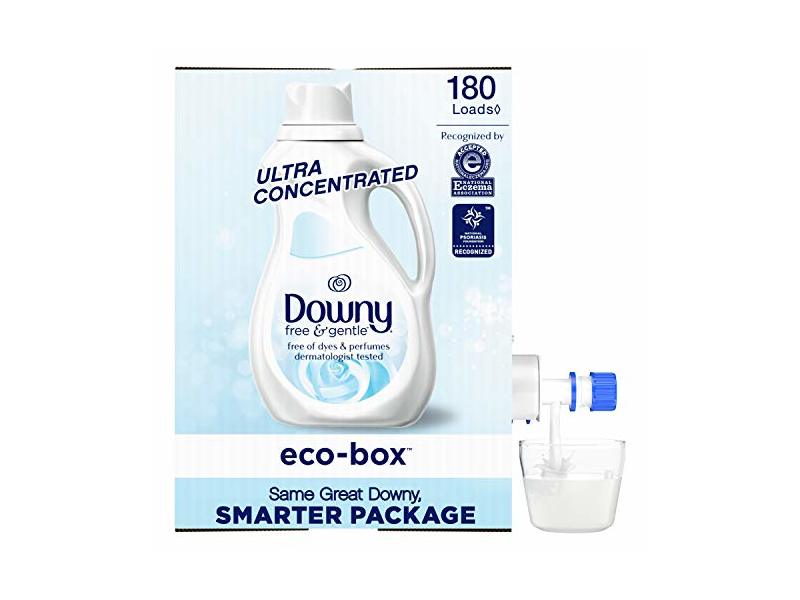 Downy Eco-Box Ultra Concentrated Laundry Fabric Conditioner, Free & Gentle, 180 Loads