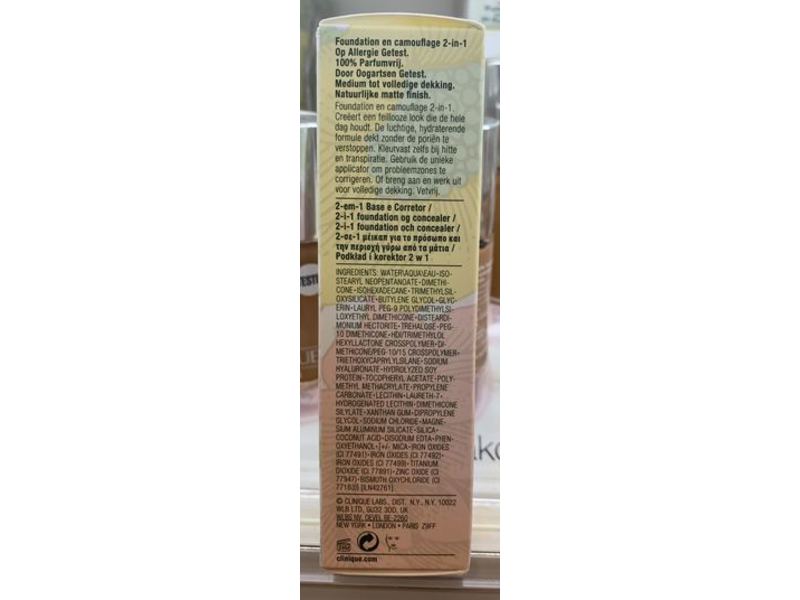 Clinique Beyond Perfecting Foundation + Concealer, 10 Honey Wheat, 1 fl oz/30 mL