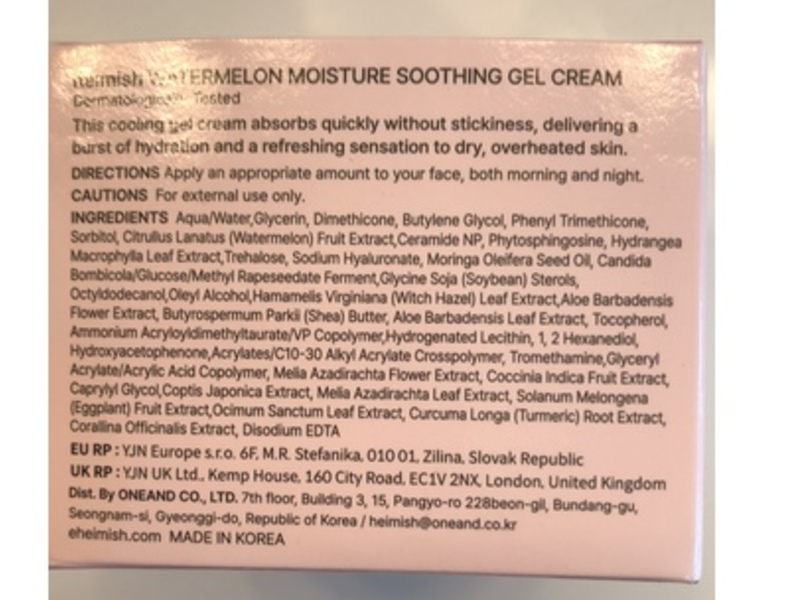 Heimish Watermelon Moisture Soothing Gel, 3.71 fl oz/110 mL