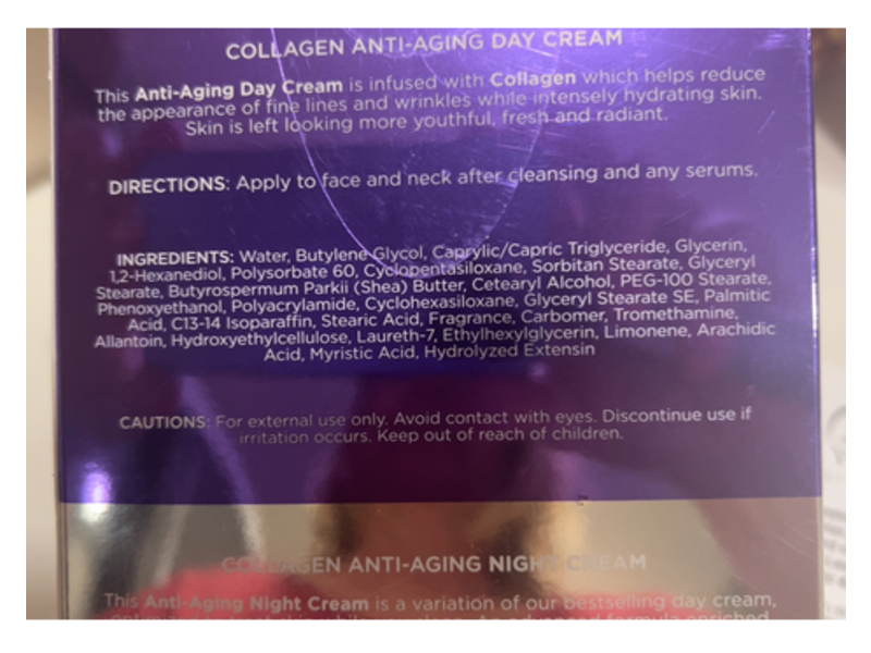 Clear Beauty Collagen Anti-Aging Day/Night Moisturizer Set, 1.68 fl oz/50 mL