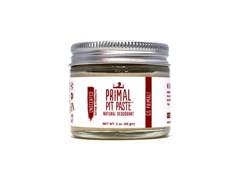 Primal Pit Paste Natural Deodorant, Unscented, 2 fl oz/58 g