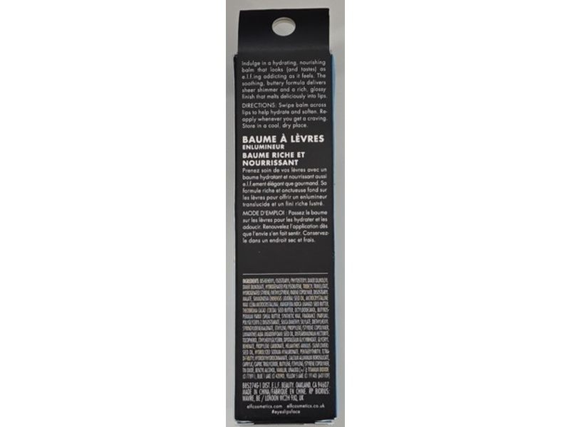 e.l.f. Cosmetics Glow Reviver Melting Lip Balm , Blue Razz Slushy, 0.52 oz/15 g