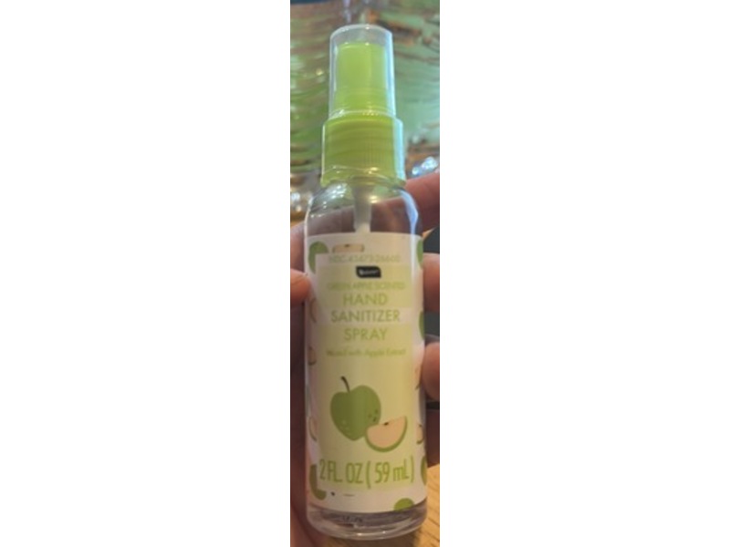B Pure Hand Sanitizer Spray, Green Apple Scented, 2 fl oz/59 mL