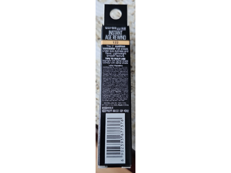 Maybelline New York Instant Age Rewind Eraser Multi-Use Concealer, 122 Sand, 0.2 fl oz/6.0 mL
