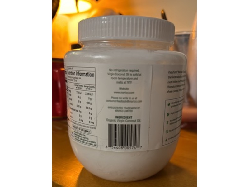 Parachute Naturalz Organic Virgin Coconut Oil, 32 fl oz/947 mL