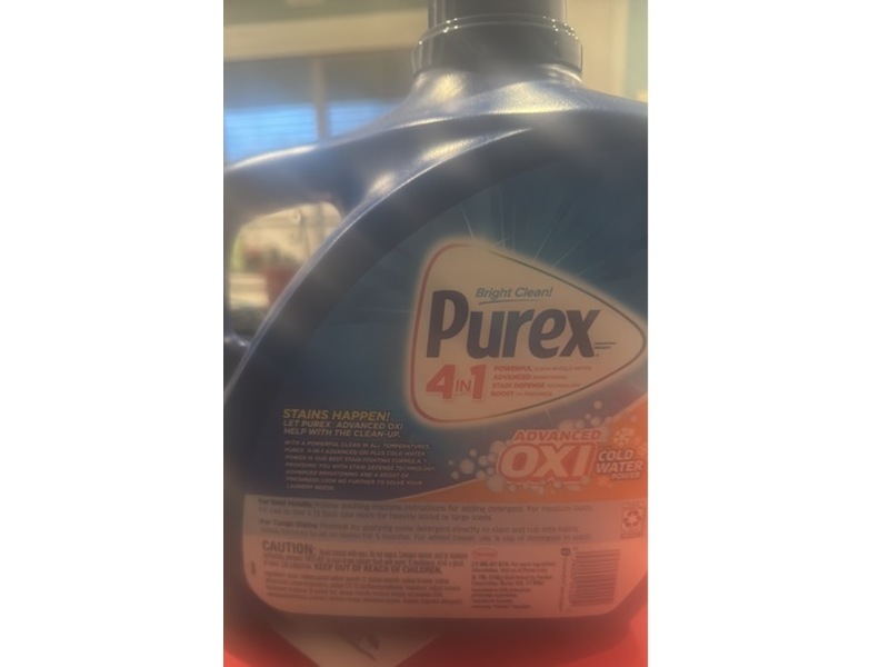 Purex Advanced Oxi Liquid Laundry Detergent, Cold Water Powder, 112 Loads, 169 fl oz/5 L
