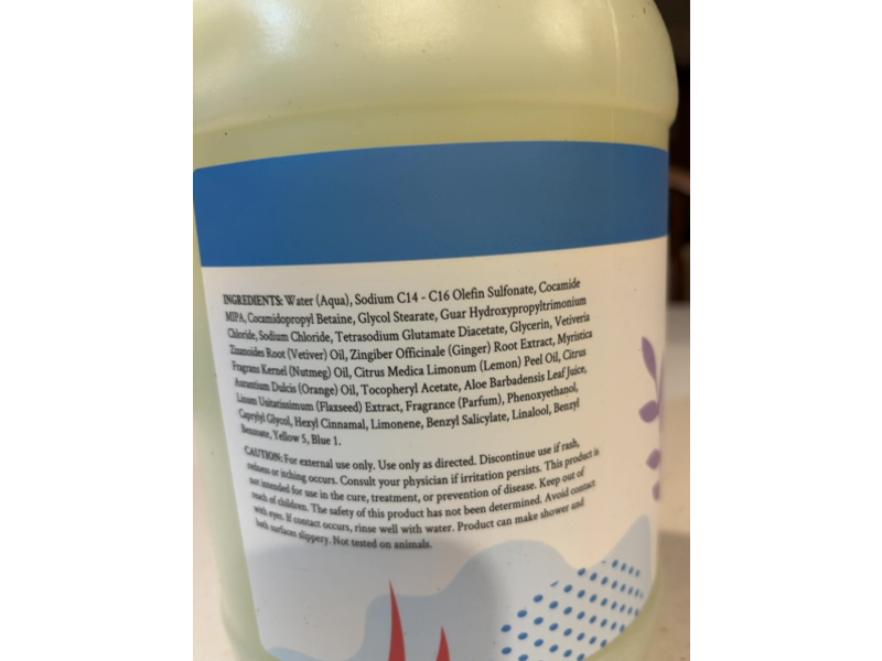 Ginger Lily Farms Botanicals Nourishing Body Wash, Island Tranquility Green Tea Lemongrass, 128 fl oz/3.78 L