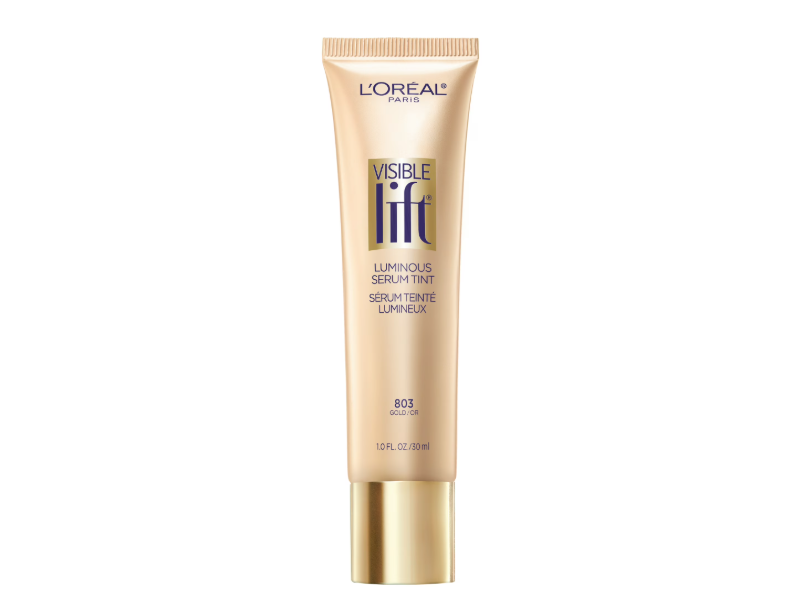L'Oreal Paris Visible Lift Luminous Serum Tint, 803 Gold, 1.0 fl oz/30 mL
