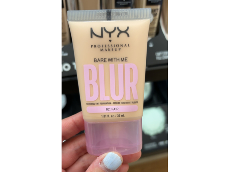 Nyx Professional Bare With Me Blur Tint Foundation, Fair, 1.01 fl oz/30 mL
