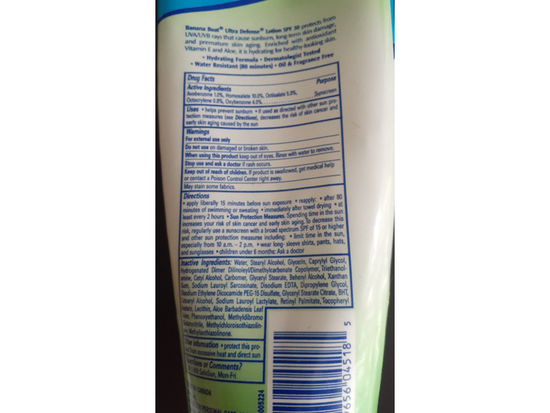 Banana Boat Ultra Defense Sheer Protect Sunscreen Lotion, SPF 30, 10 fl oz/295 mL