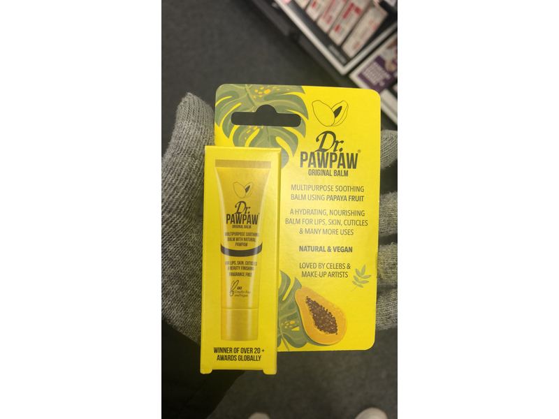 Dr. Pawpaw - Original Clear Balm, Multi-Purpose, No Fragrance Balm, for Lips, Skin, Hair, Cuticles, Nails, and Beauty Finishing (10 ml) (Original, 1 Pack)