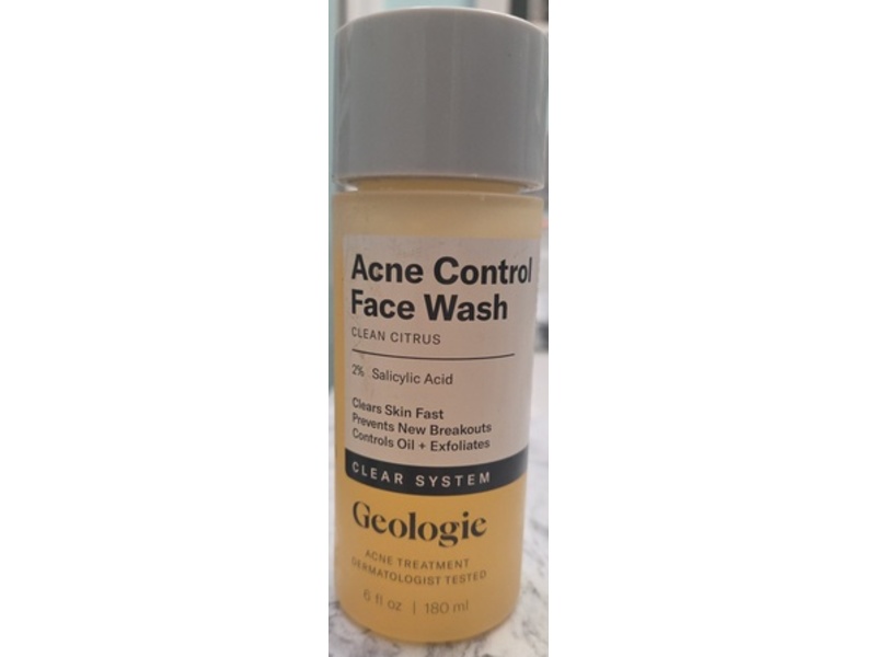 Geologie Acne Control Face Wash, 2% Salicylic Acid, 6 fl oz/180 mL