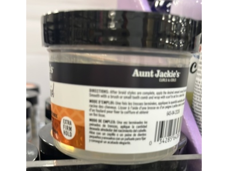Aunt Jackie's Curls & Coils Smooth + Swirl Edge Gel, Biotin + Honey, 4 oz/114 g