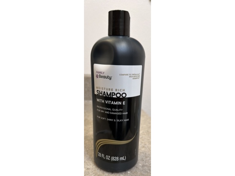 Family Beauty Moisture Rich Shampoo, Vitamin E, 28 fl oz/828 mL