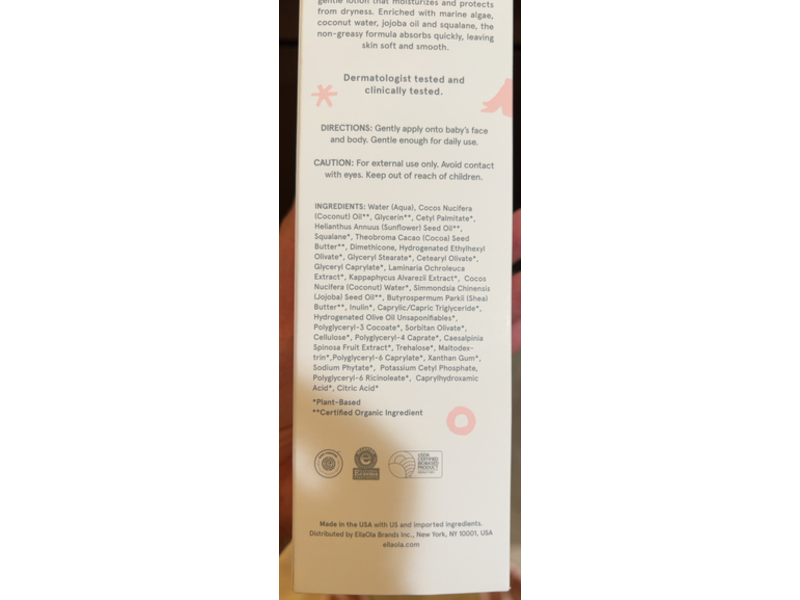 Ellaola Hydrating Baby Lotion, 7.8 fl oz/230 mL