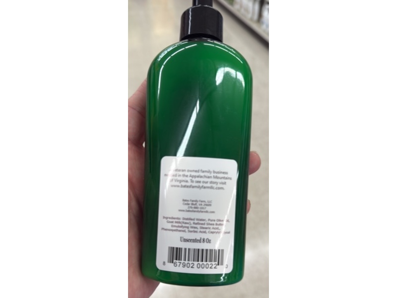 Bates Family Farm Goat Milk Lotion, 8 oz