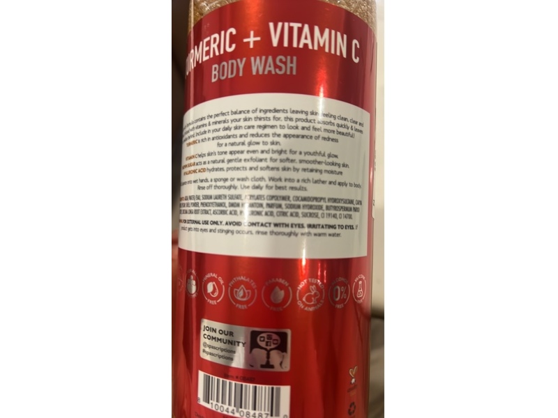 Spa Scriptions Body Wash, Turmeric + Vitamin C, 32 fl oz/950 mL