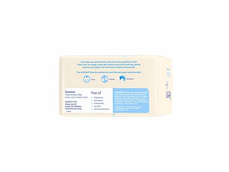Aveeno Baby Sensitive All Over Wipes, 3 Pack of 56 Ct
