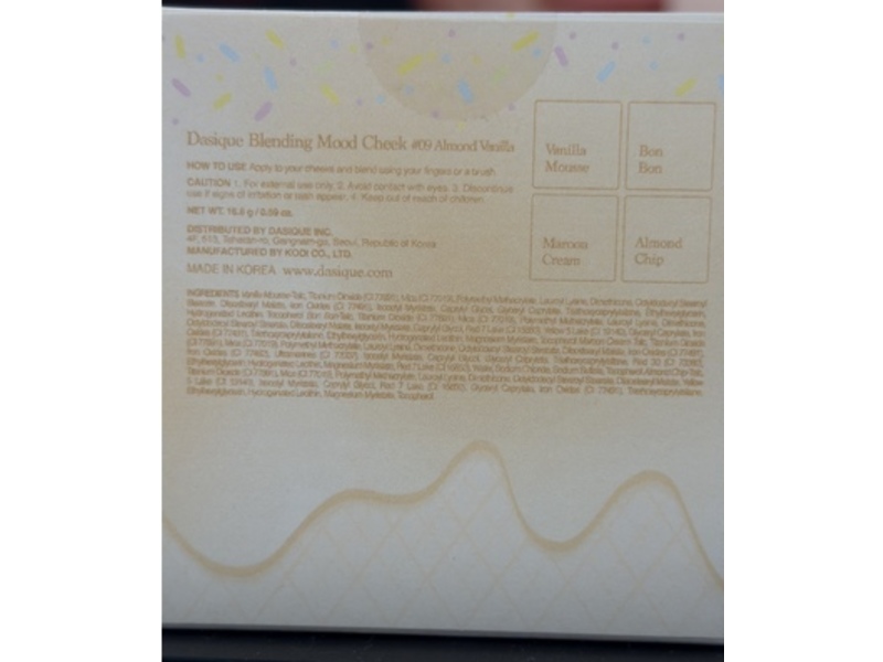 Dasique Blending Mood Cheek Blush, 09 Almond Vanilla, 0.59 oz/16.8 g