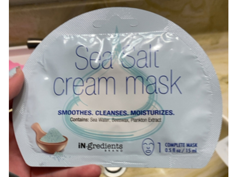In.gredients Cream Mask, Sea Salt, 0.5 fl oz/15 mL