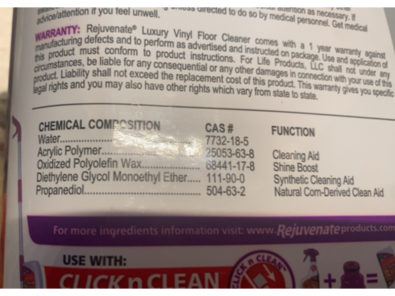 Rejuvenate Luxury Vinyl Floor, 32 fl oz/947 mL