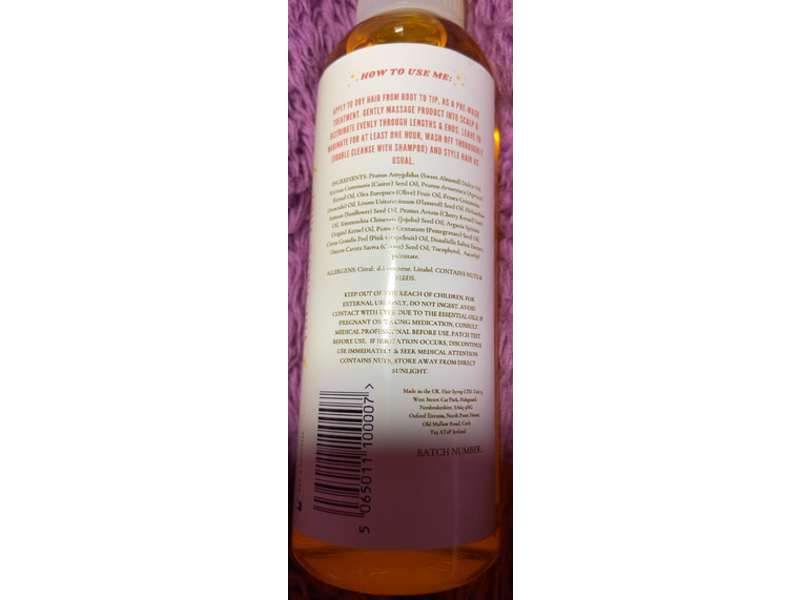 Hair Syrup Pre Wash Oil Treatment, Rapunzel, 100 mL