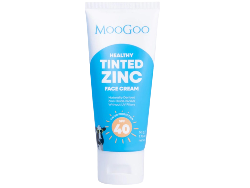 MooGoo Healthy Tinted Zinc Face Cream, SPF 40, 1.76 fl oz/50 g