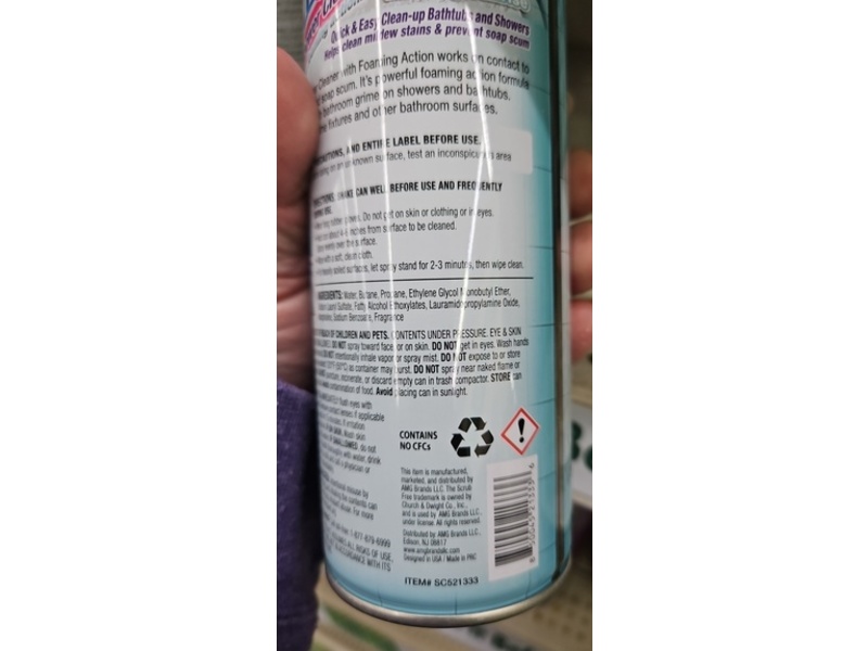 Scrub Free Shower Cleaner, Morning Sunrise, 12 oz/340 g, Pack Of 3