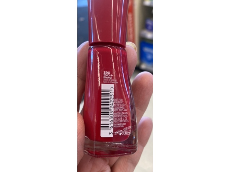 Sally Hansen Insta-Dri Nail Color, 390 That's A-Blazing!, 0.31 fl oz/9.17 mL