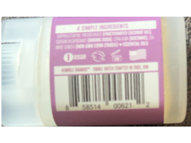 The Humble Co Gel Natural Deodorant, Mountain Lavender, 0.35 oz/9.9 g