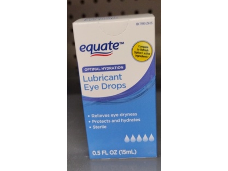 Equate Optimal Hydration Lubricant Eye Drops, 0.5 fl oz/15 mL