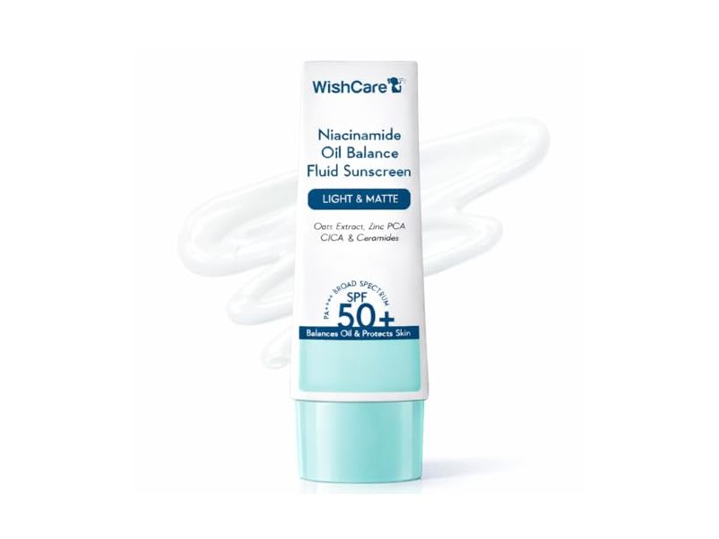 WishCare Niacinamide Oil Balance Fluid Sunscreen, SPF 50+ PA++++, 50 g