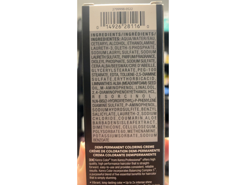 Kenra Color Demi-Permanent Hair Color, Green Blue Rapid Toner, 2 oz/58.2 g