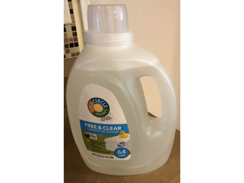 Full Circle Laundry Detergent, Free & Clear, 64 Loads, 100 fl oz/2.95 L