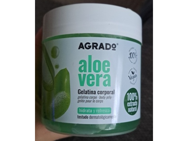 Agrado Body Jelly, Aloe vera, 13.5 fl oz/400 mL