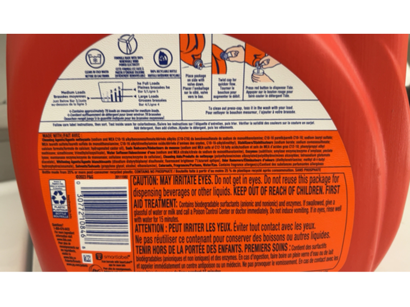 Tide Ultra Concerted Oxi Liquid Detergent, 78 Loads, 145 fl oz/4.28 L